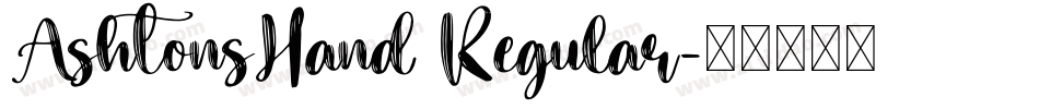 AshtonsHand Regular字体转换